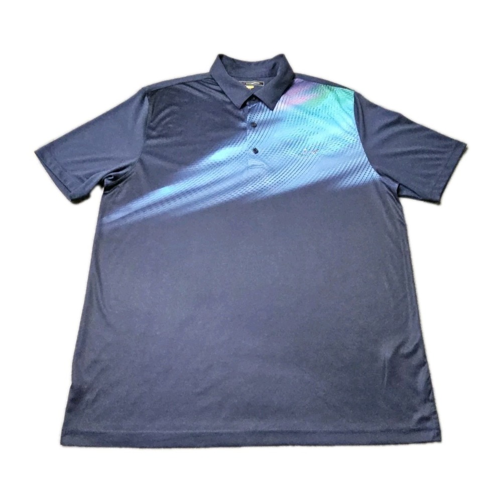 Greg Norman Golf Shirt Play Dry Performance Splash Design Mens Size XL